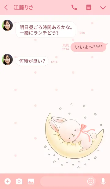 [LINE着せ替え] Sleeping animals 〜リトルバニー〜の画像3