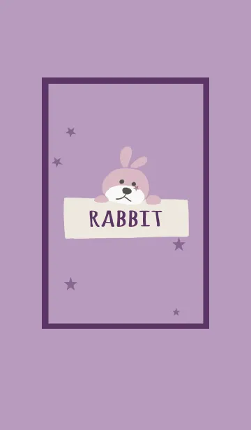 [LINE着せ替え] パープル 紫 / ウサギの画像1