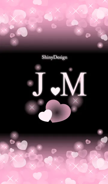 [LINE着せ替え] J＆M イニシャル 運気UP！ピンクハートの画像1