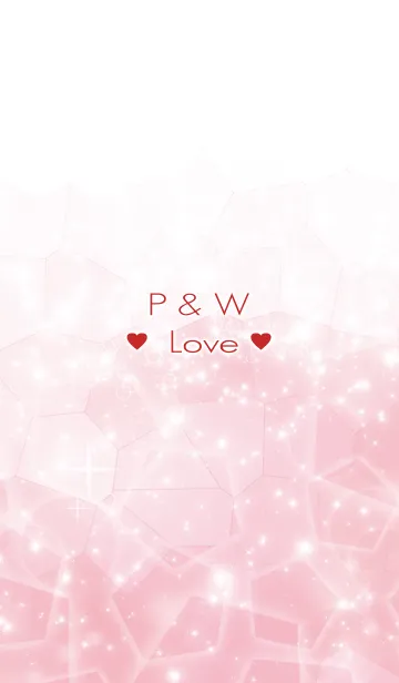 [LINE着せ替え] P ＆ W Love☆Initial☆Themeの画像1