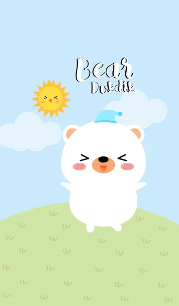 [LINE着せ替え] Lovely White Bear Duk Dik Theme2 (jp)の画像1