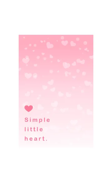 [LINE着せ替え] シンプル小さいハート(ピンク)の画像1