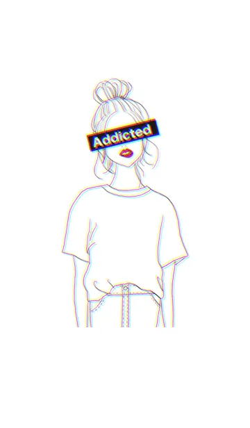 [LINE着せ替え] Addicted♥の画像1