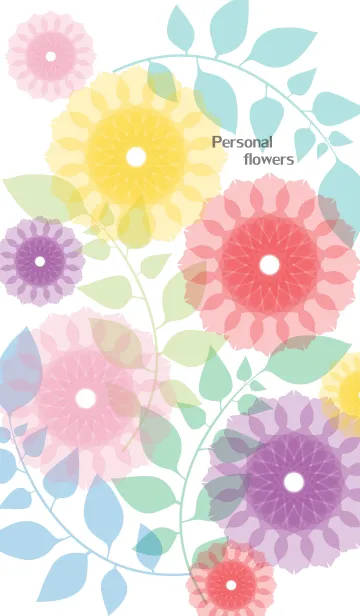 [LINE着せ替え] Personal flowersの画像1