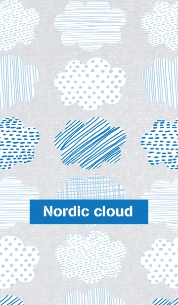 [LINE着せ替え] 青と灰の北欧風の雲の画像1