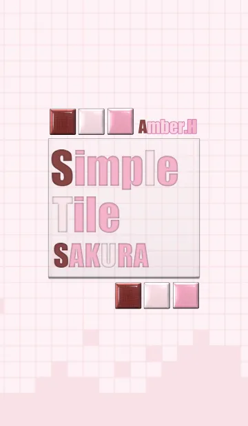 [LINE着せ替え] シンプル タイル Simple Tile -Sakura-の画像1