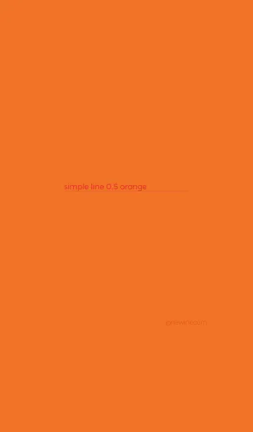 [LINE着せ替え] シンプル ライン 0.5 オレンジの画像1
