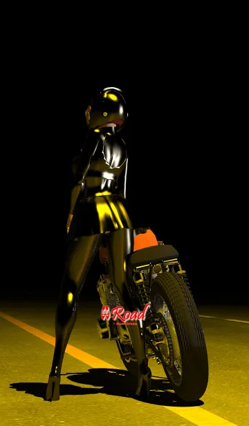 [LINE着せ替え] 彼女とオートバイと道路と僕の画像1