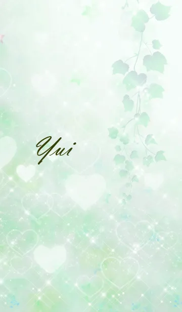 [LINE着せ替え] No.1064 ゆい♥LOVE♥恋愛運上昇♥緑の画像1