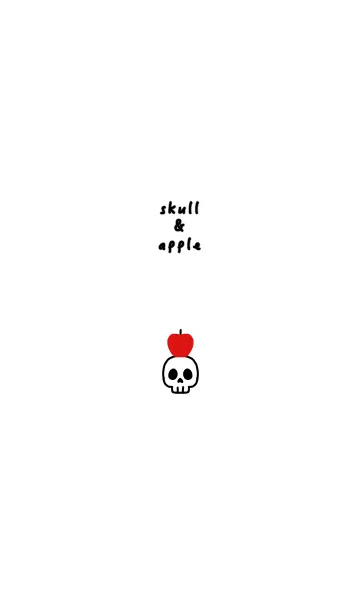 [LINE着せ替え] スカル＆りんごの画像1
