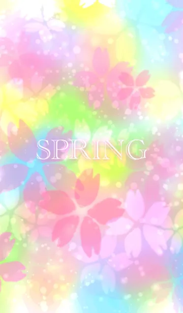 [LINE着せ替え] 春を感じるカラフル桜の画像1