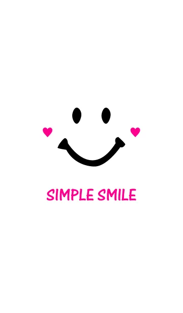 [LINE着せ替え] SIMPLE SMILE -White Black-の画像1