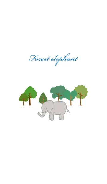 [LINE着せ替え] 象と新鮮な木の画像1