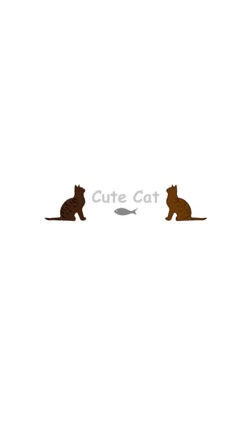[LINE着せ替え] 簡単な魚と猫の画像1