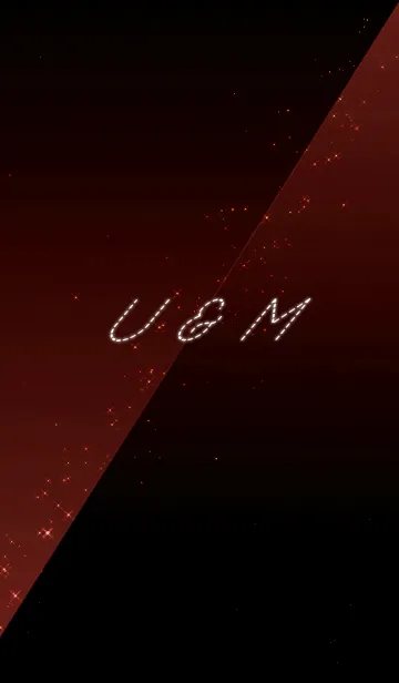 [LINE着せ替え] U ＆ M -イニシャル-クールな赤と黒-の画像1