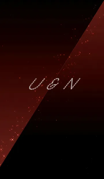 [LINE着せ替え] U ＆ N -イニシャル-クールな赤と黒-の画像1