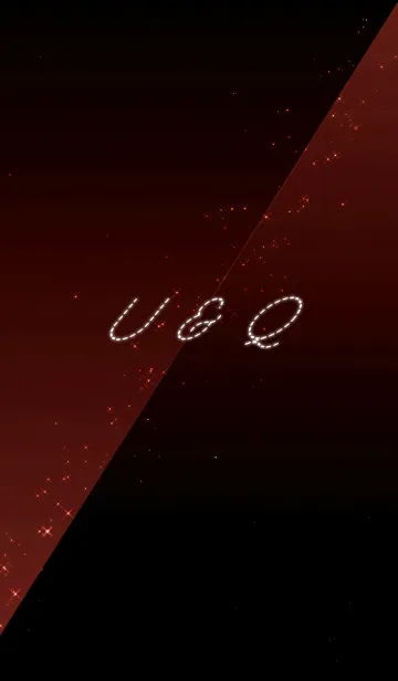 [LINE着せ替え] U ＆ Q -イニシャル-クールな赤と黒-の画像1