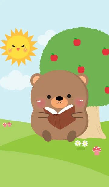 [LINE着せ替え] Cute Poklok Bear Theme (jp)の画像1