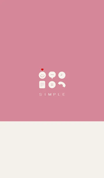 [LINE着せ替え] シンプル ハート（beige pink))V.55の画像1
