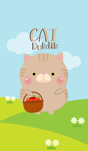 [LINE着せ替え] Poklok Cute Cat Dukdik Theme (jp)の画像1