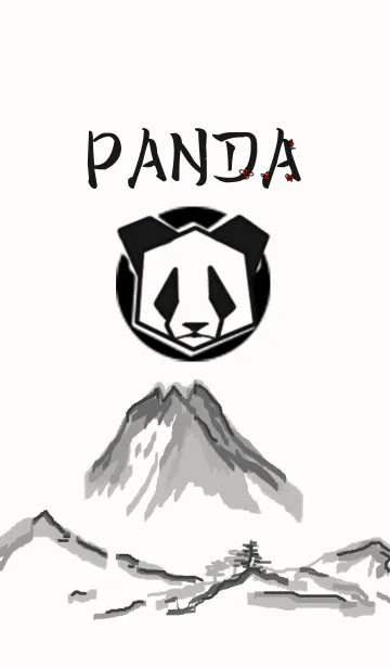 [LINE着せ替え] Chinese Ink landscape and pandaの画像1