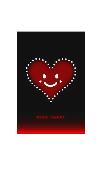 [LINE着せ替え] NEON HEART REDの画像1