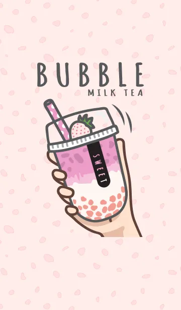 [LINE着せ替え] Bubble milk tea cafe 5 (Love) JPの画像1