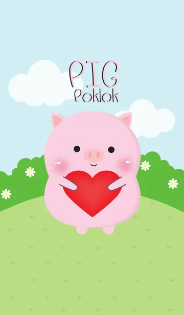 [LINE着せ替え] Poklok Cute Pig Theme (jp)の画像1