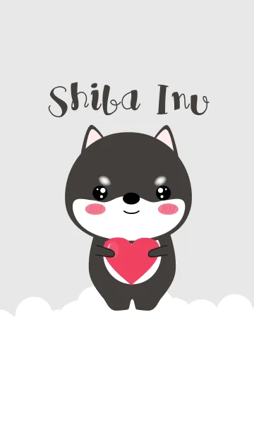 [LINE着せ替え] Simple Cute Black Shiba Inu V.2 (jp)の画像1