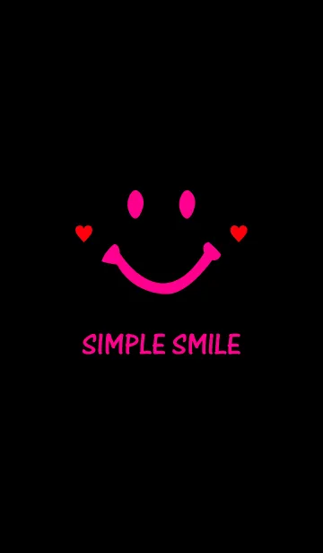 [LINE着せ替え] SIMPLE SMILE -Black Vivid.P-の画像1