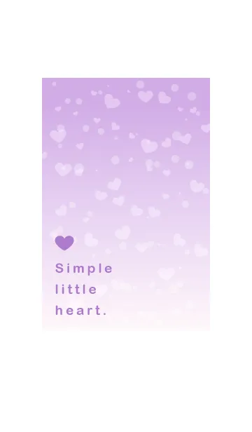 [LINE着せ替え] シンプル小さいハート(紫)の画像1