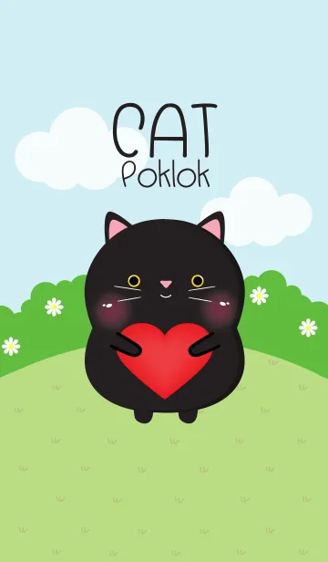 [LINE着せ替え] Poklok Black Cat theme (jp)の画像1