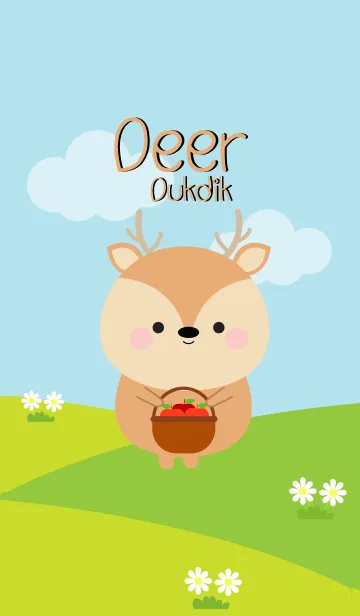[LINE着せ替え] Lovely Deer Duk Dik Theme (jp)の画像1