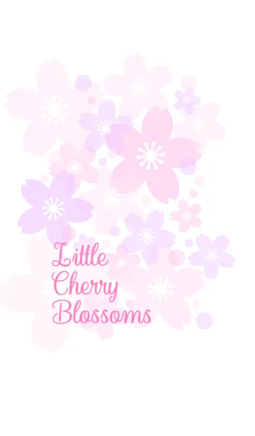 [LINE着せ替え] シンプル小さい桜(紫＆ピンク)の画像1