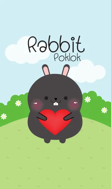 [LINE着せ替え] Poklok Black Rabbit Theme (jp)の画像1