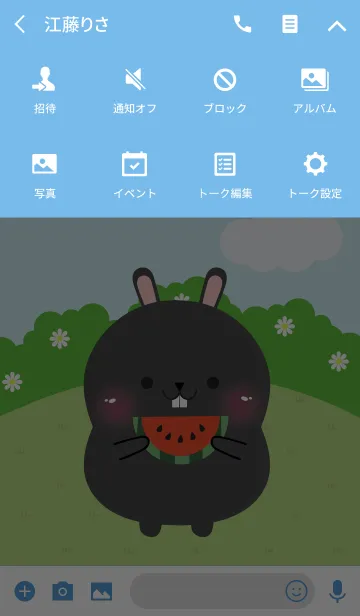 [LINE着せ替え] Poklok Black Rabbit Theme (jp)の画像4