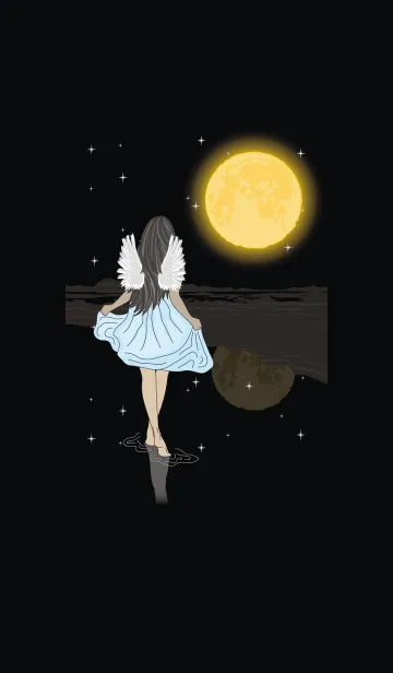 [LINE着せ替え] angel and the moon IIの画像1