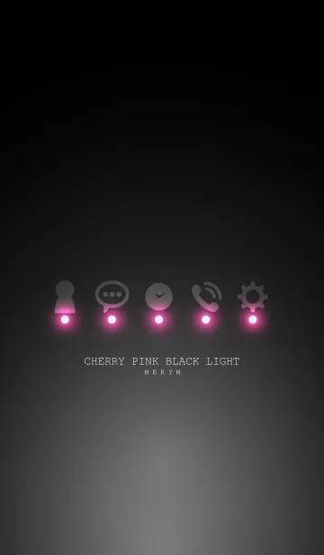 [LINE着せ替え] CHERRY PINK BLACK LIGHT ICON THEMEの画像1