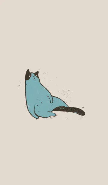 [LINE着せ替え] 青い怠惰な猫の画像1