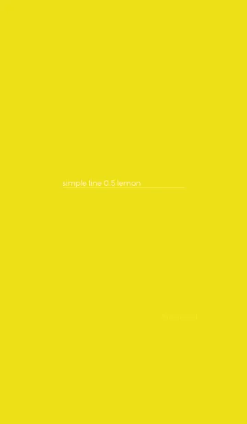 [LINE着せ替え] シンプル ライン 0.5 レモンの画像1