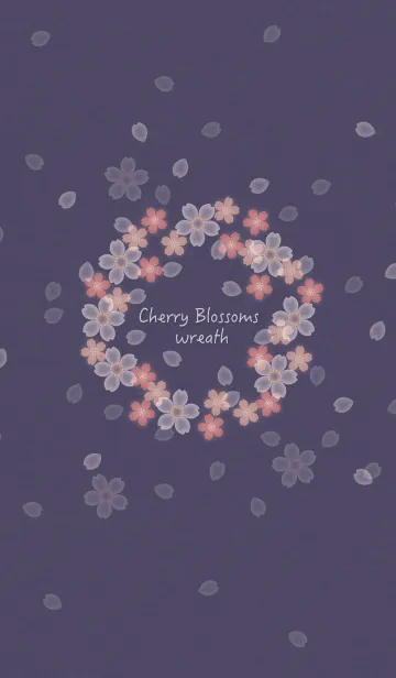 [LINE着せ替え] 大人の桜リース～梅紫色の画像1