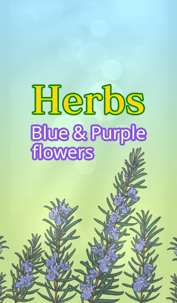 [LINE着せ替え] Herbs＝青と紫の花＝の画像1