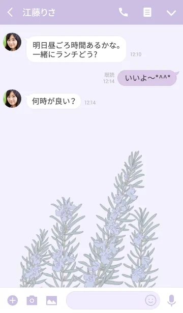 [LINE着せ替え] Herbs＝青と紫の花＝の画像3