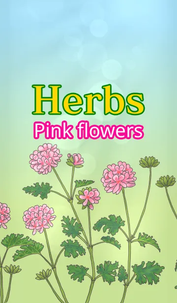 [LINE着せ替え] Herbs=ピンクの花＝の画像1