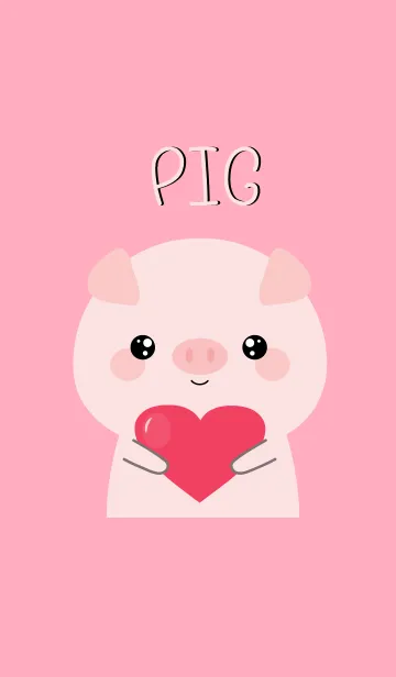 [LINE着せ替え] Simple Pretty Pig Theme (jp)の画像1