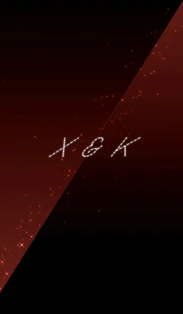 [LINE着せ替え] X ＆ K -イニシャル-クールな赤と黒-の画像1