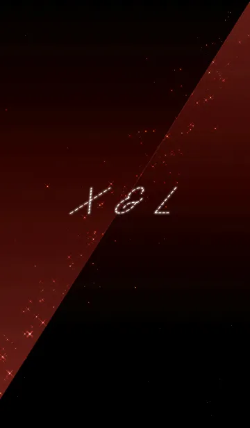[LINE着せ替え] X ＆ L -イニシャル-クールな赤と黒-の画像1