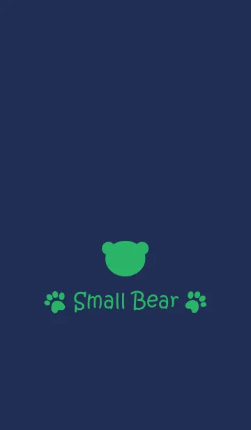 [LINE着せ替え] Small Bear *Navy+Green*の画像1