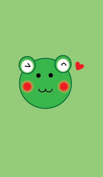 [LINE着せ替え] Simple Cute frog theme v.1 (JP)の画像1