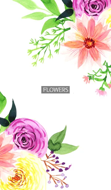 [LINE着せ替え] water color flowers_639の画像1